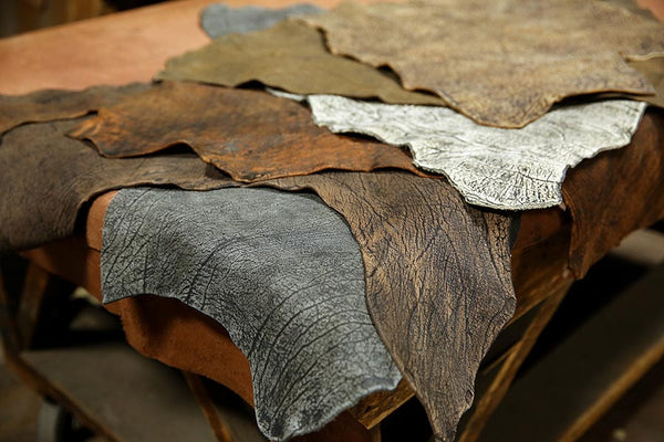 Verwendetes Büffelleder